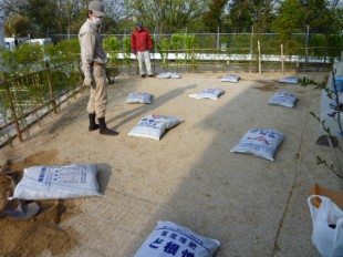 春日市U邸　芝生張り工事